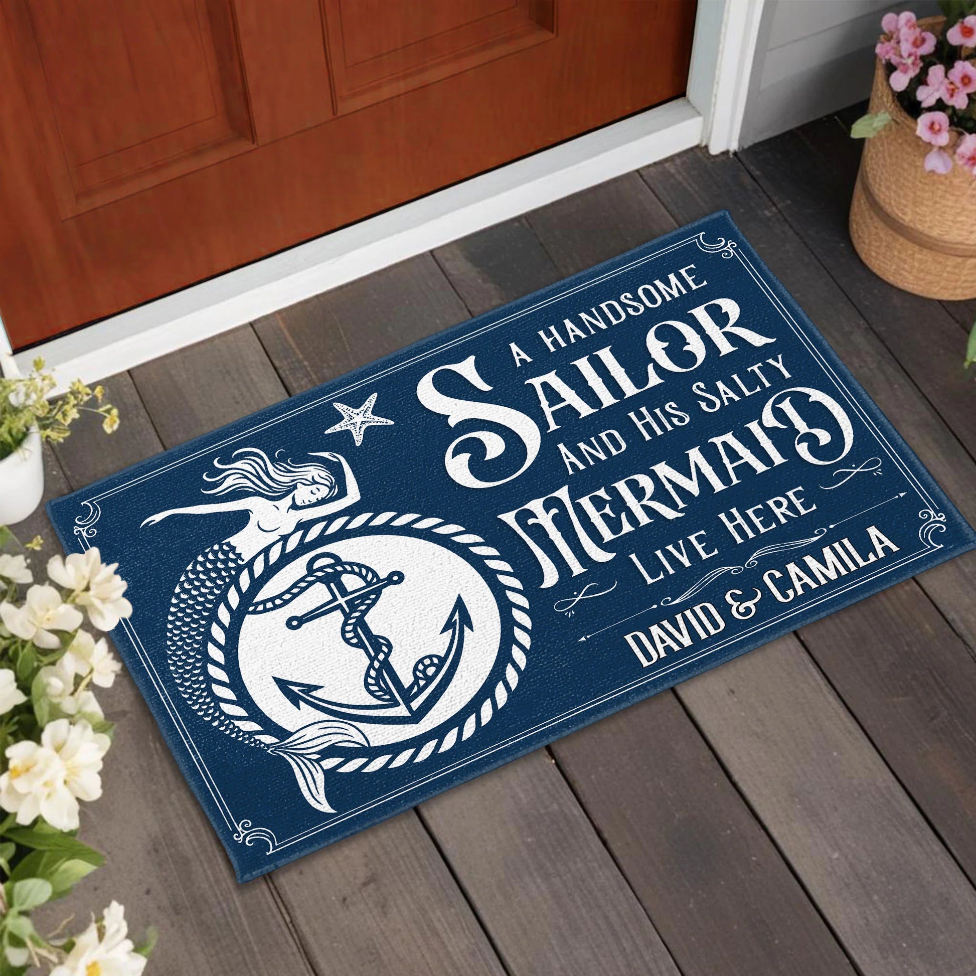 Doormat gift-ready design for Couples