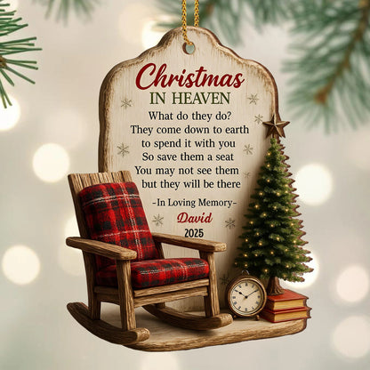 Christmas In Heaven, Save Them A Seat Rocking Chair Decor