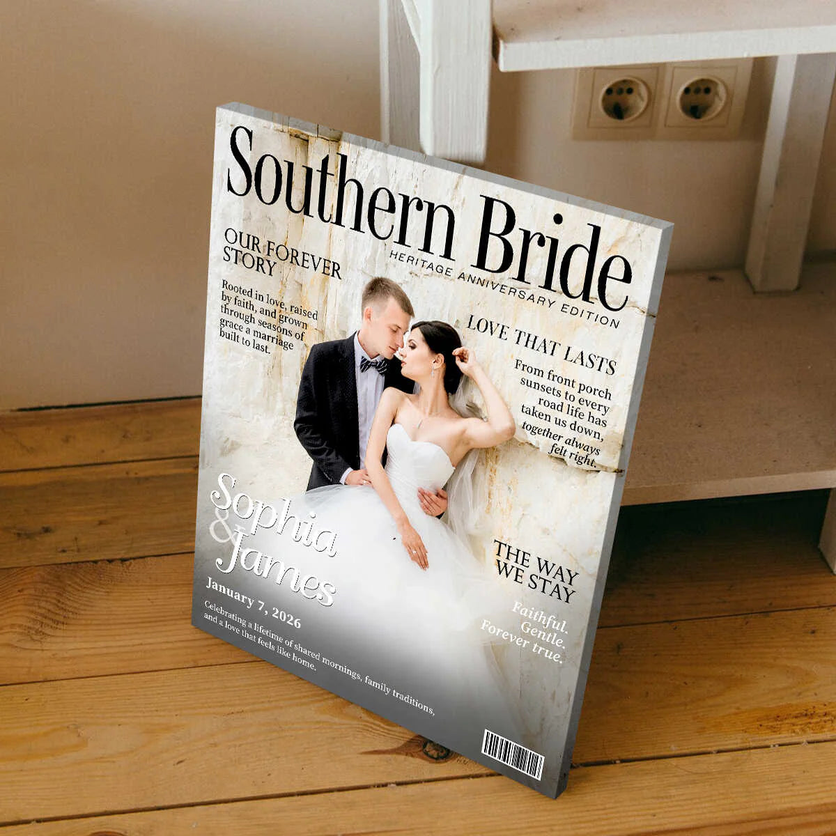 Custom Wedding Canvas for Wife with personalized design details for meaningful gifting image 7