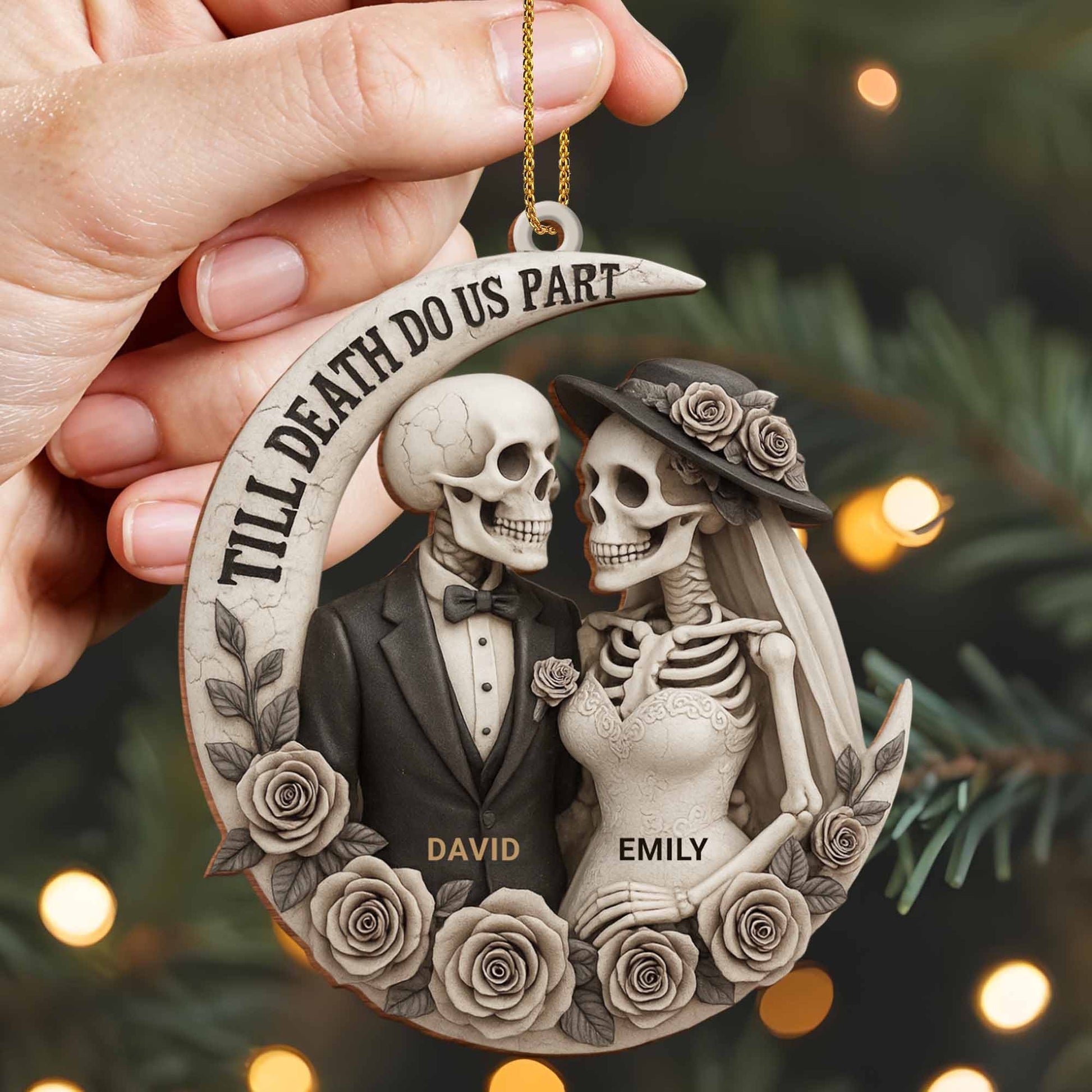 Wooden Ornament gift-ready design for Couples