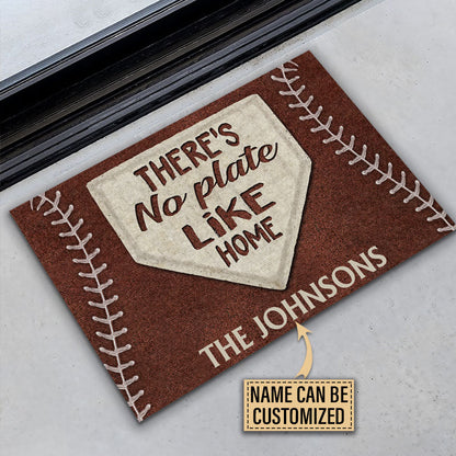 Doormat material and size view - Personalized Baseball Doormat