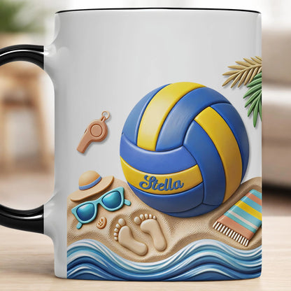 Personalized Beach Volleyball Mug for Best Friends with personalized design details for meaningful gifting image 9