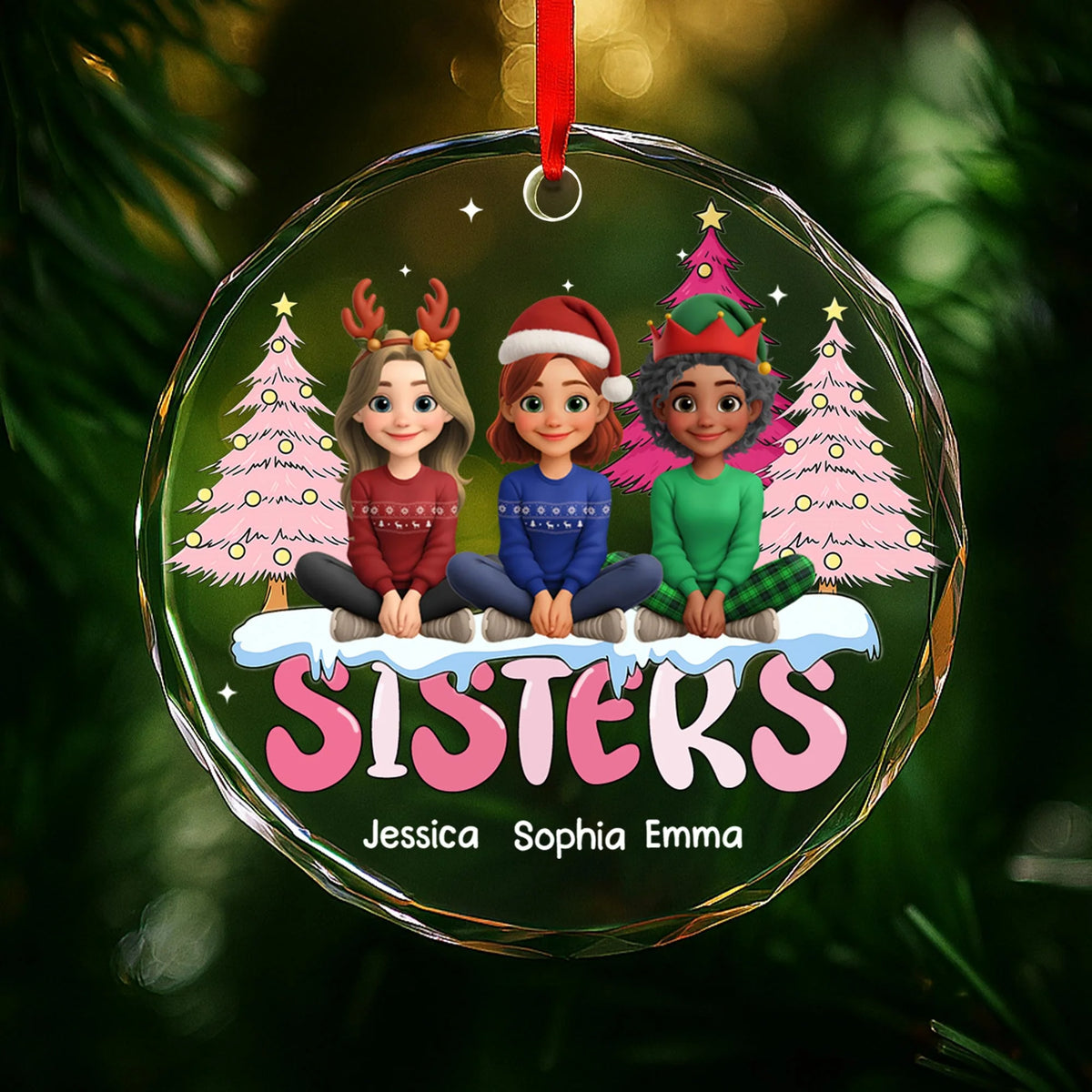 Celebrate Sisterhood With Festive Christmas Tree Design