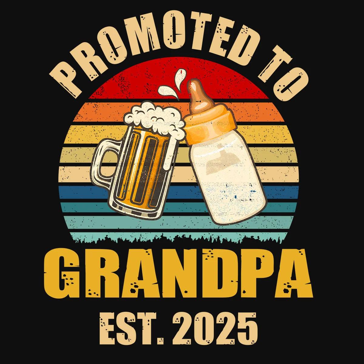 Promoted To Grandpa Custom Sticker personalization view for Grandpa