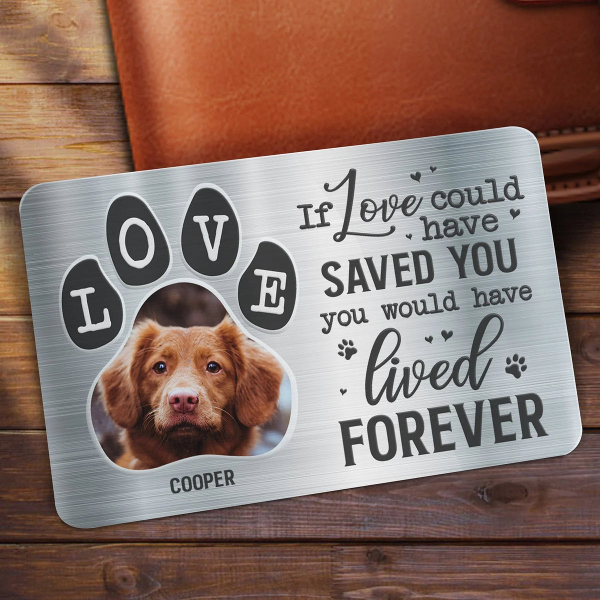 "You Were My Favorite Hello" Personalized Pet Memorial Wallet Card - Keepsake for Dog Lovers