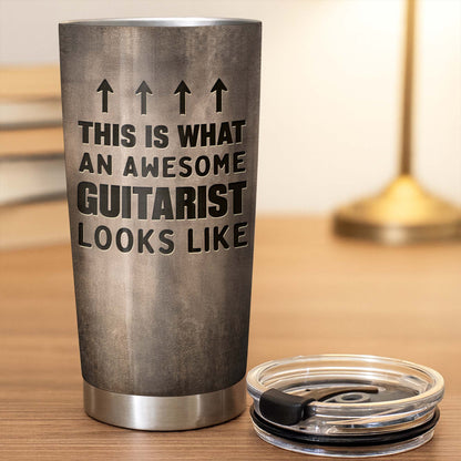 Personalized guitarist tumbler featuring 3D guitar art and custom name - perfect gift for guitar lovers image 6