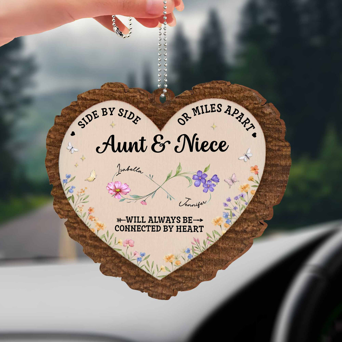 Side By Side Or Miles Apart Aunt & Niece Connected By Heart
