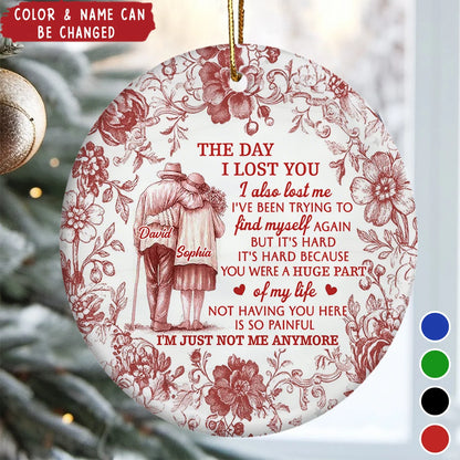 "The Day I Lost You" Personalized Ceramic Ornament - Custom Memorial Gift For Family and Loved Ones