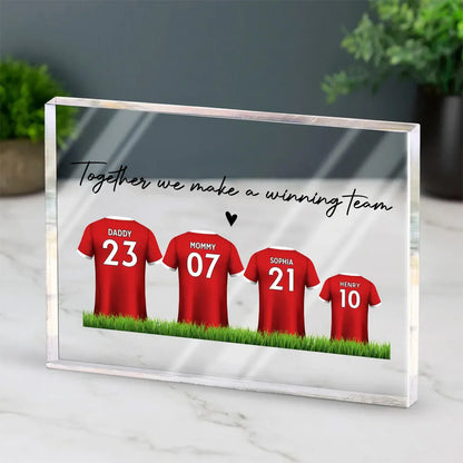Custom Soccer Dad Acrylic Plaque personalization view for Dad