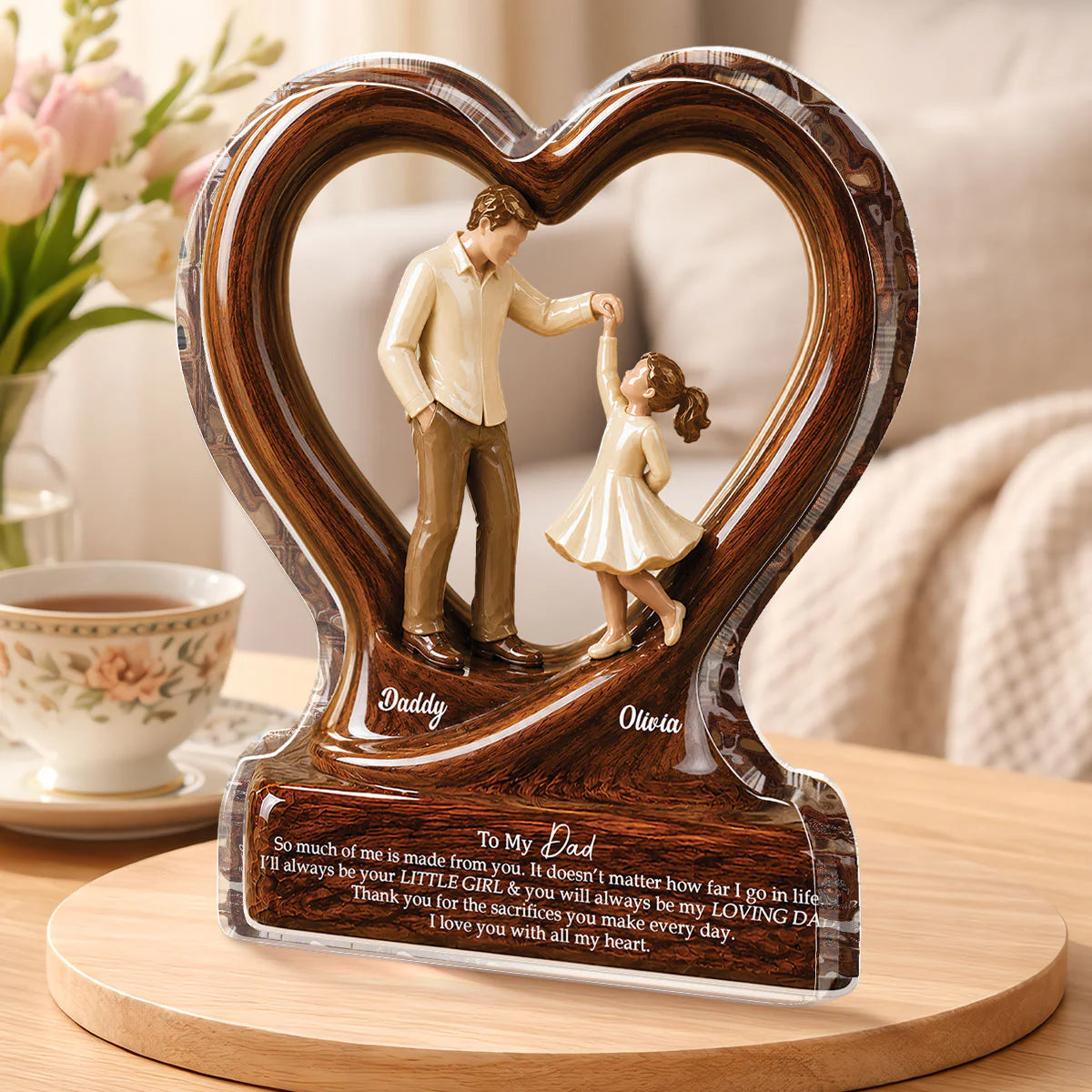 Personalized Dad Acrylic Plaque personalization view for Dad