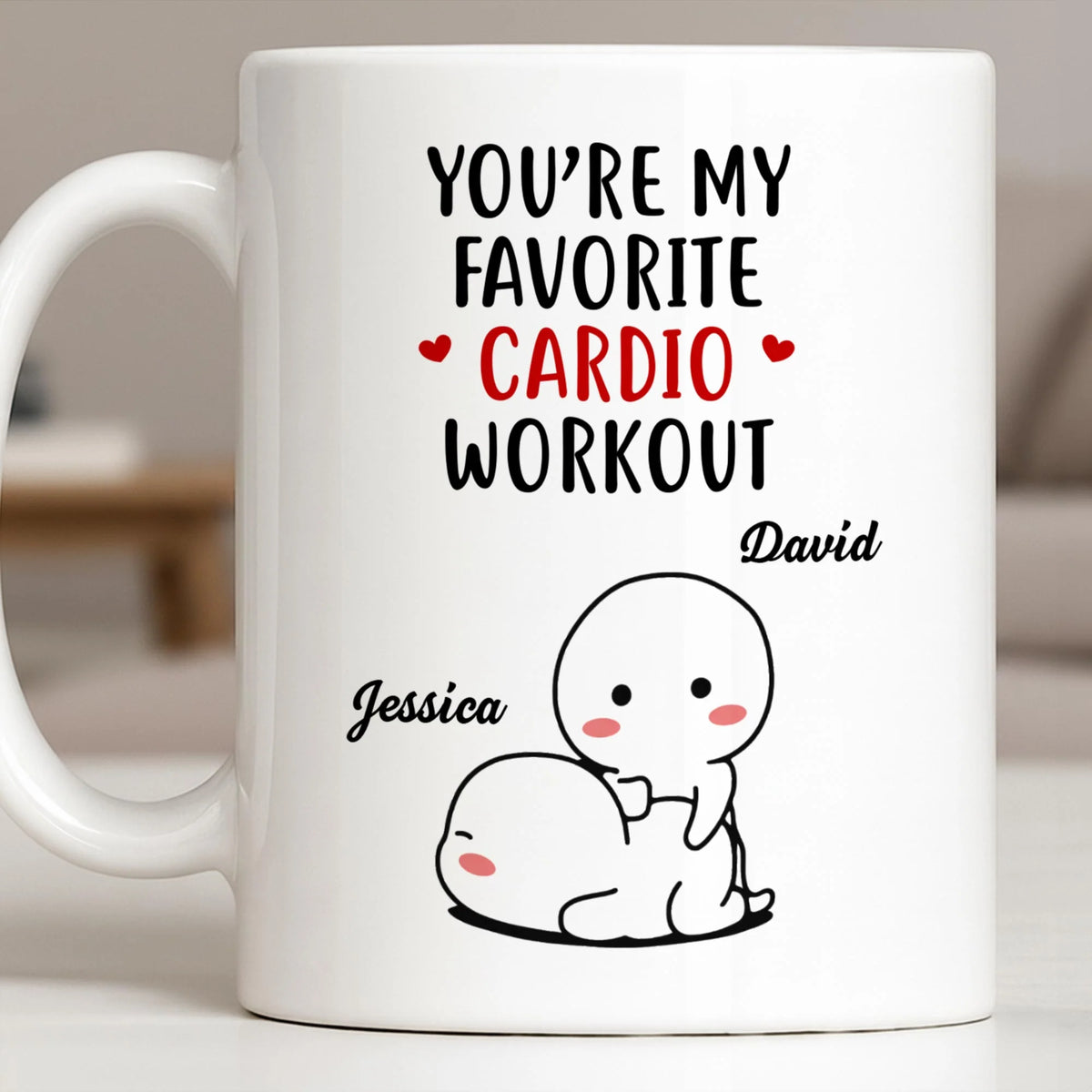 You're My Favorite Cardio Workout Cute Cartoon