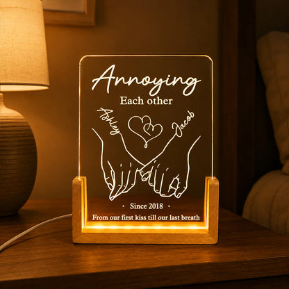 Custom Anniversary Night Light personalization view for Wife