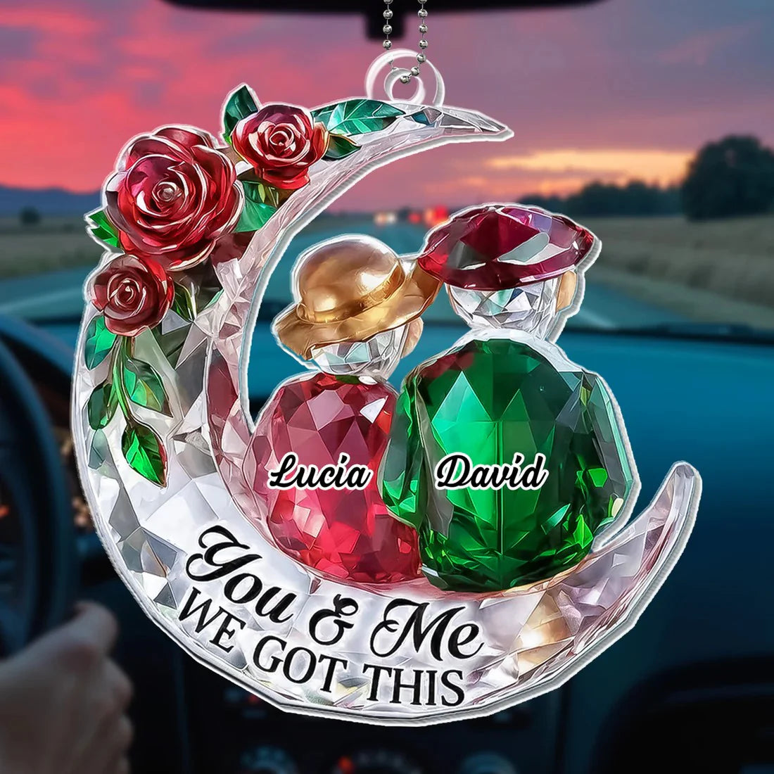 Acrylic Ornament gift-ready design for Couples