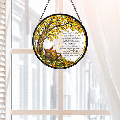 A Limb Has Fallen From The Family Tree - Personalized Glass Suncatcher Memorial Gift