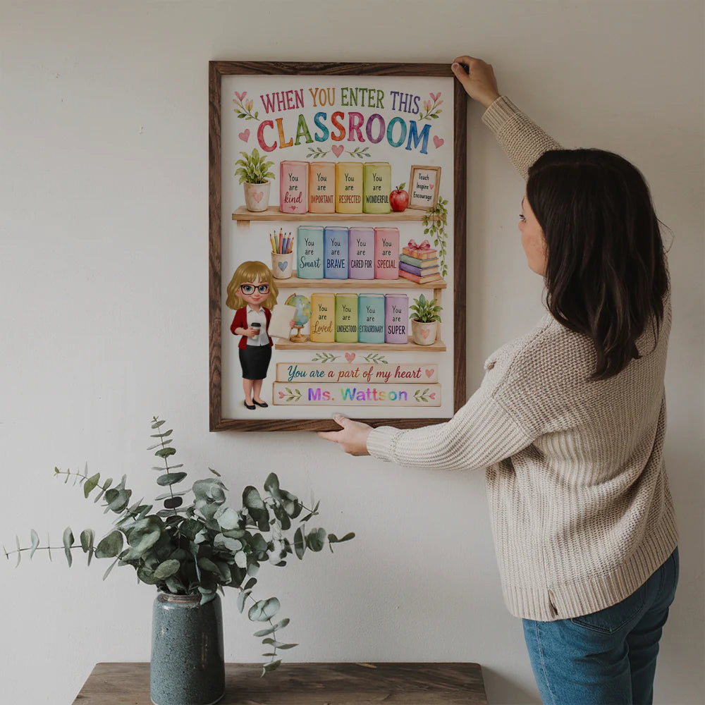 Personalized Teacher Classroom Poster personalization view for Teacher