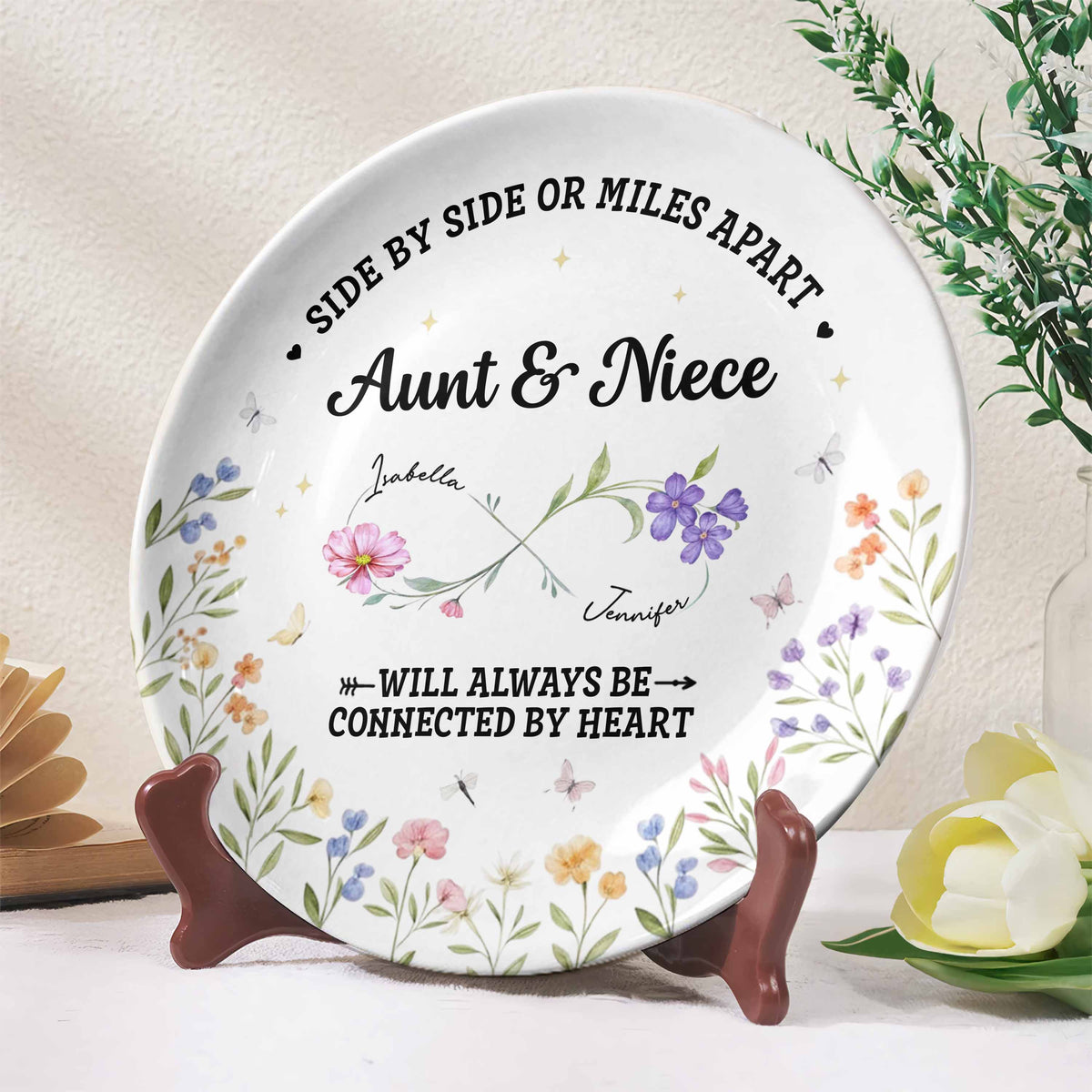 Side By Side Or Miles Apart, Aunt & Niece Connected By Heart