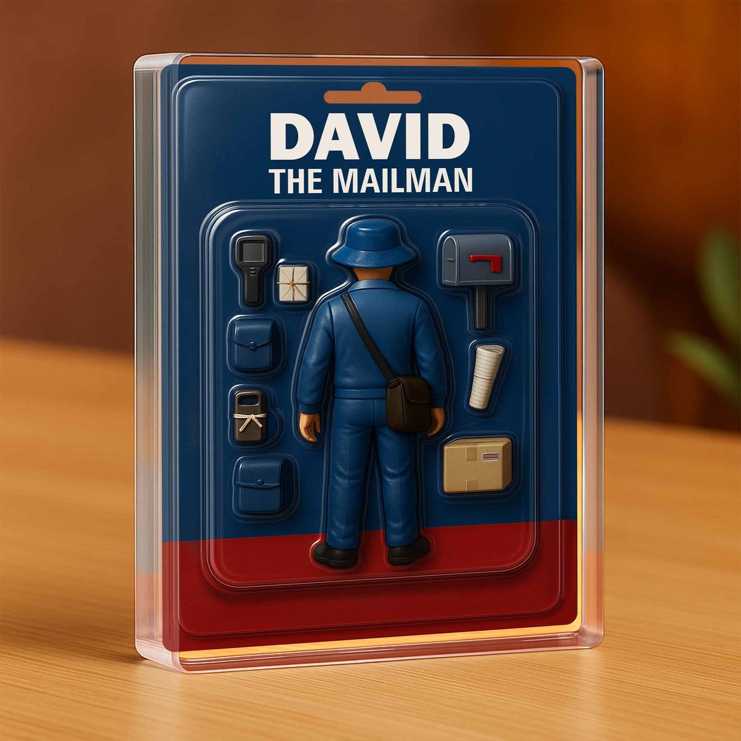 Custom Mailman Acrylic Plaque for Colleagues with personalized design details for meaningful gifting image 8