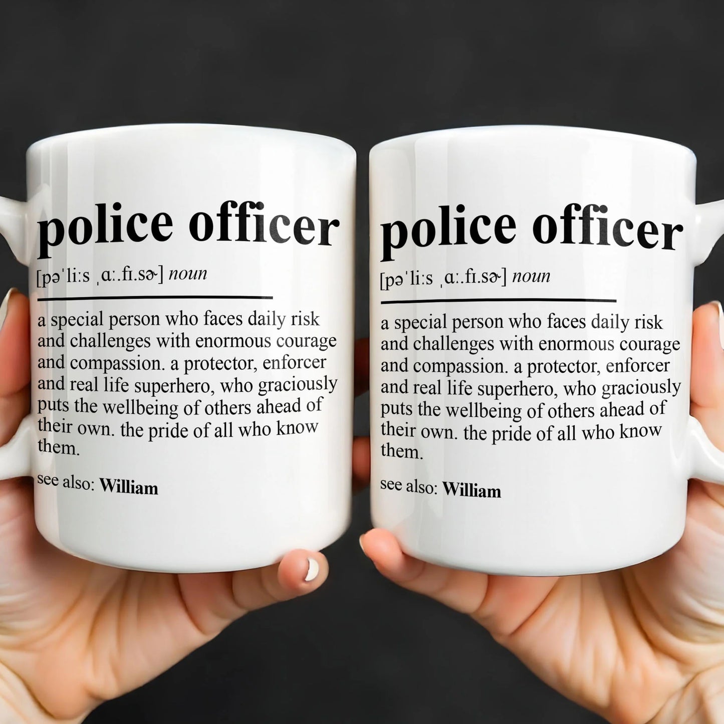 Personalized police officer definition mug with custom name print - unique gift for law enforcement image 7