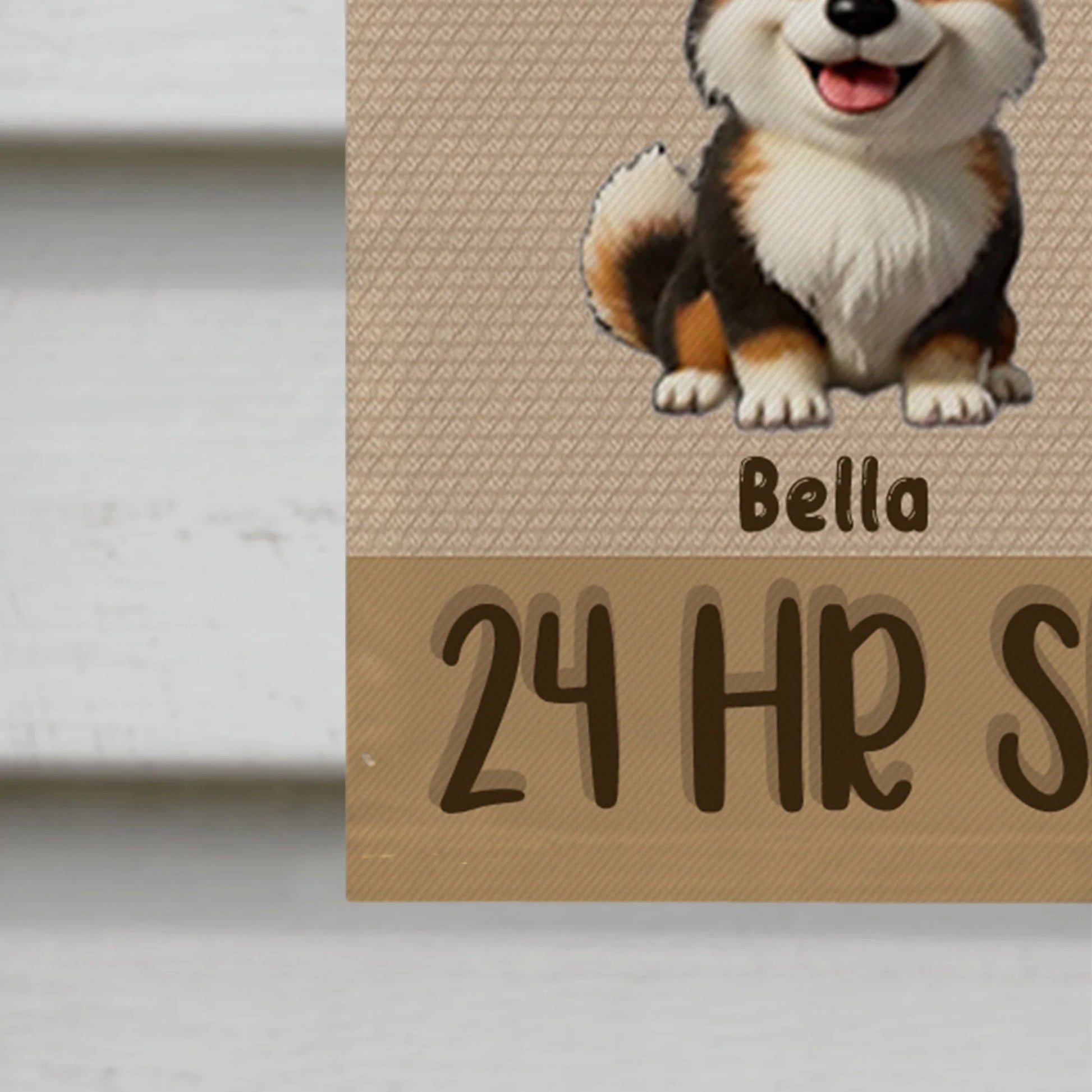 Personalized dog garden flag with Warning Area Patrolled By 24 HR Security text for pet lovers outdoor yard decor image 6