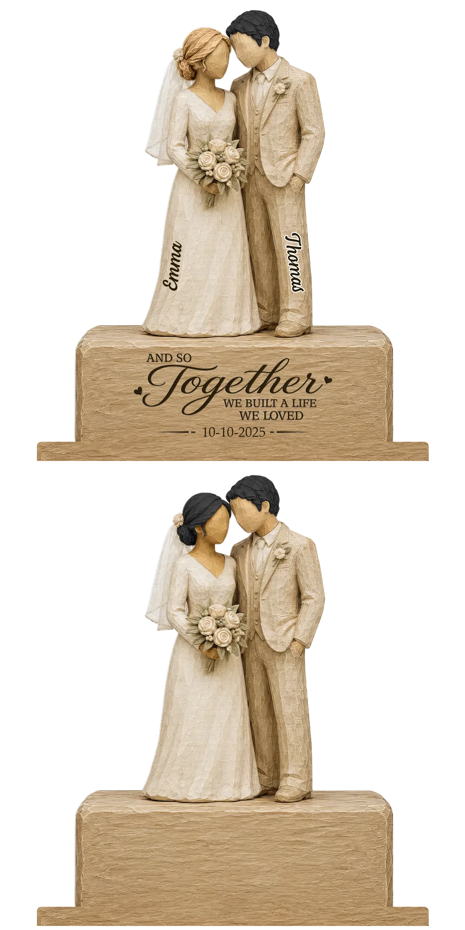 Personalized Wedding Anniversary Plaque personalization view for Couples