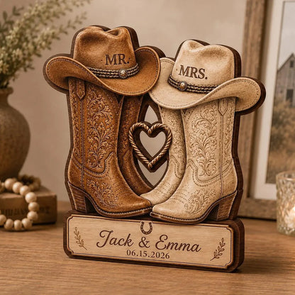 Custom Western Wedding Gift for Couples with personalized design details for meaningful gifting