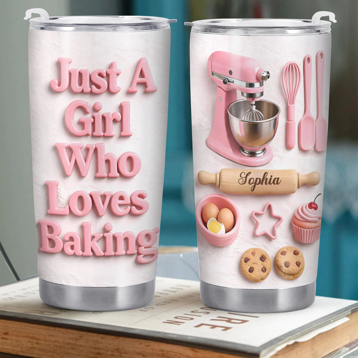 Just A Girl Who Loves Baking With Mixer And Cookies