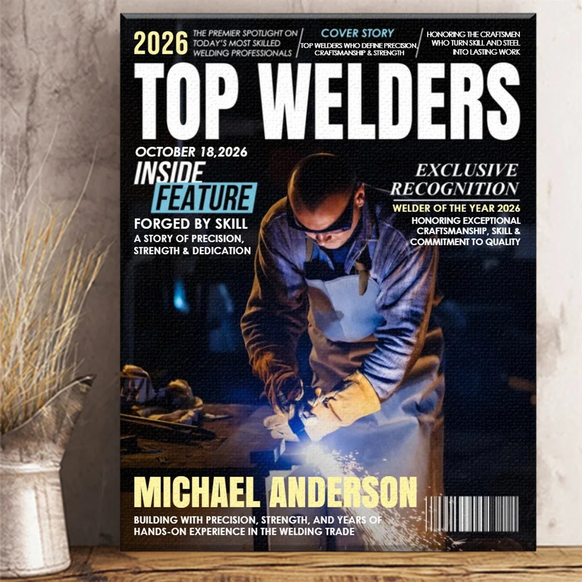 "Top Welders" Cover Personalized Photo Canvas / Poster - Custom Gift for Coworkers