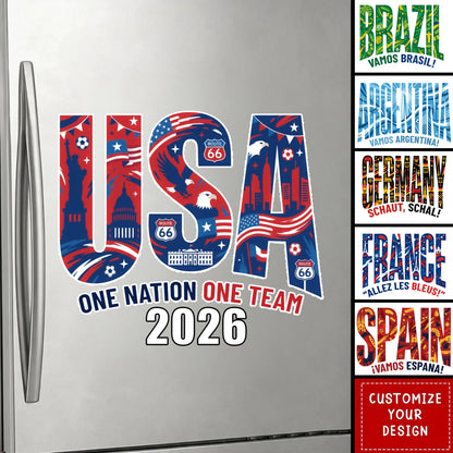 Decal / Sticker material and size view - Custom 2026 World Soccer Car Sticker