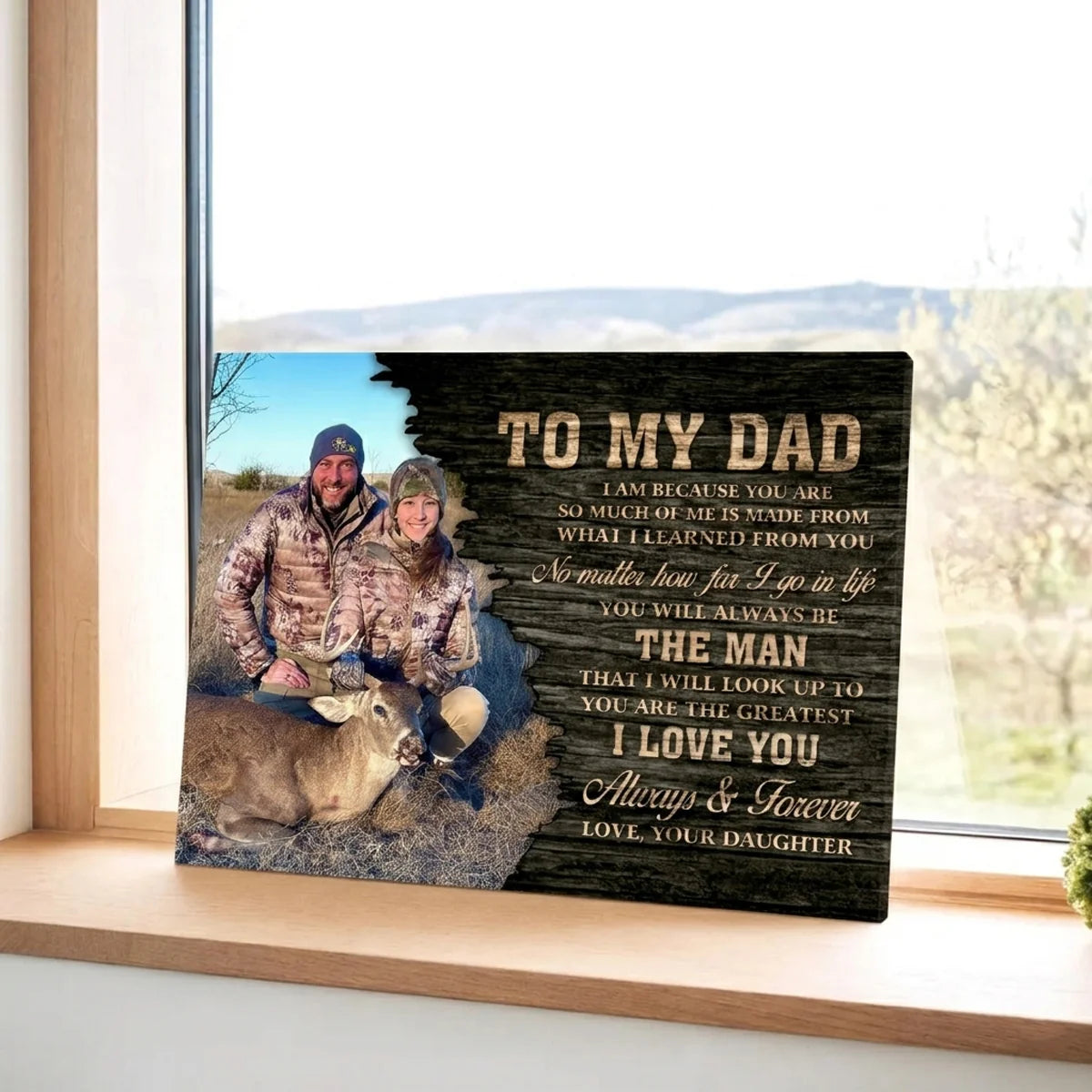 Canvas / Poster material and size view - Personalized Hunting Gifts For Dad