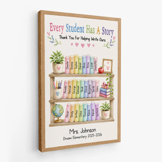 Custom Teacher Canvas Gift personalization view for Teacher