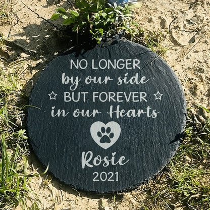 PRINTS10 No Longer By Our Side But Forever In Our Heart Pet Stone Personalized Gift K228 890027