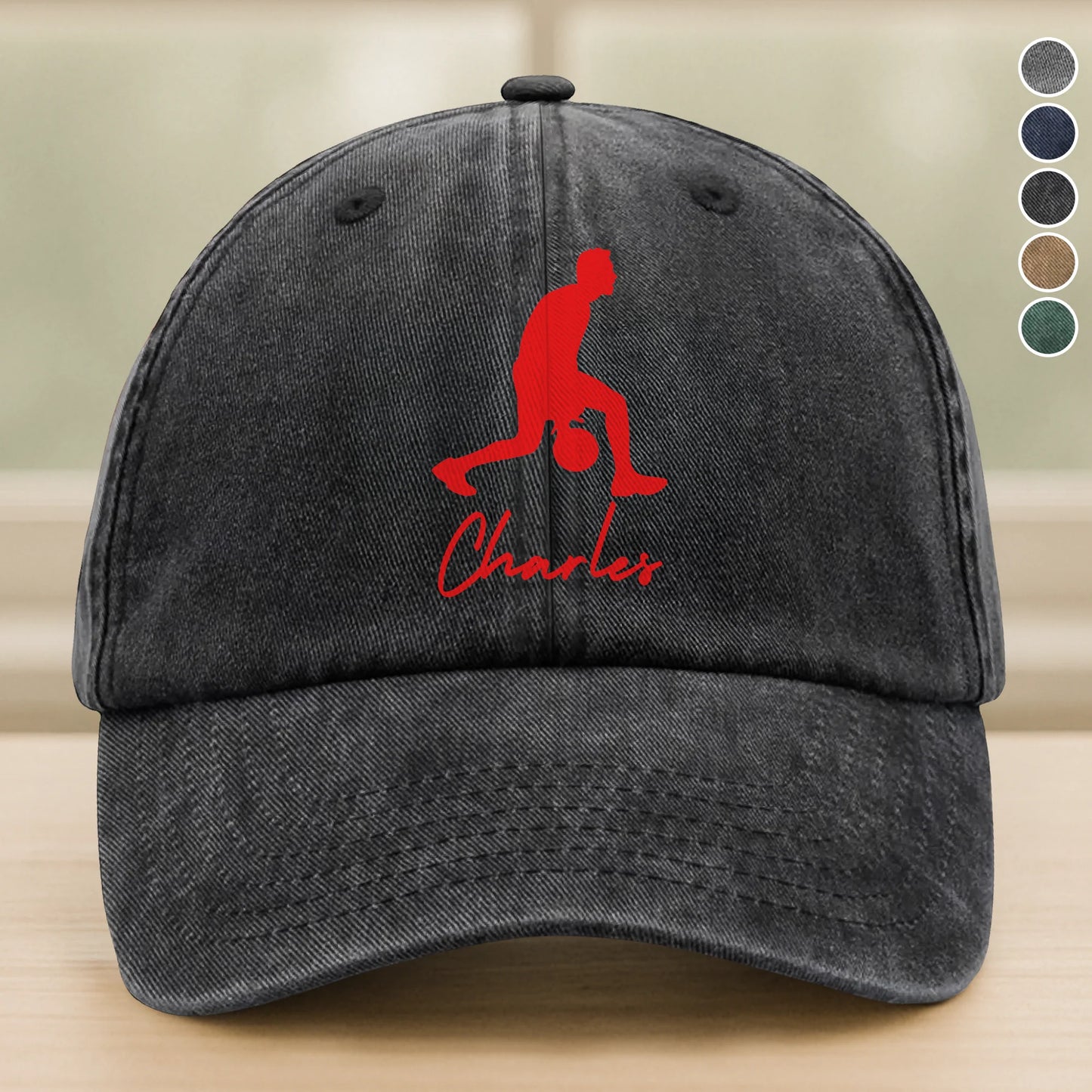 Custom Basketball Cap for Dad with personalized design details for meaningful gifting