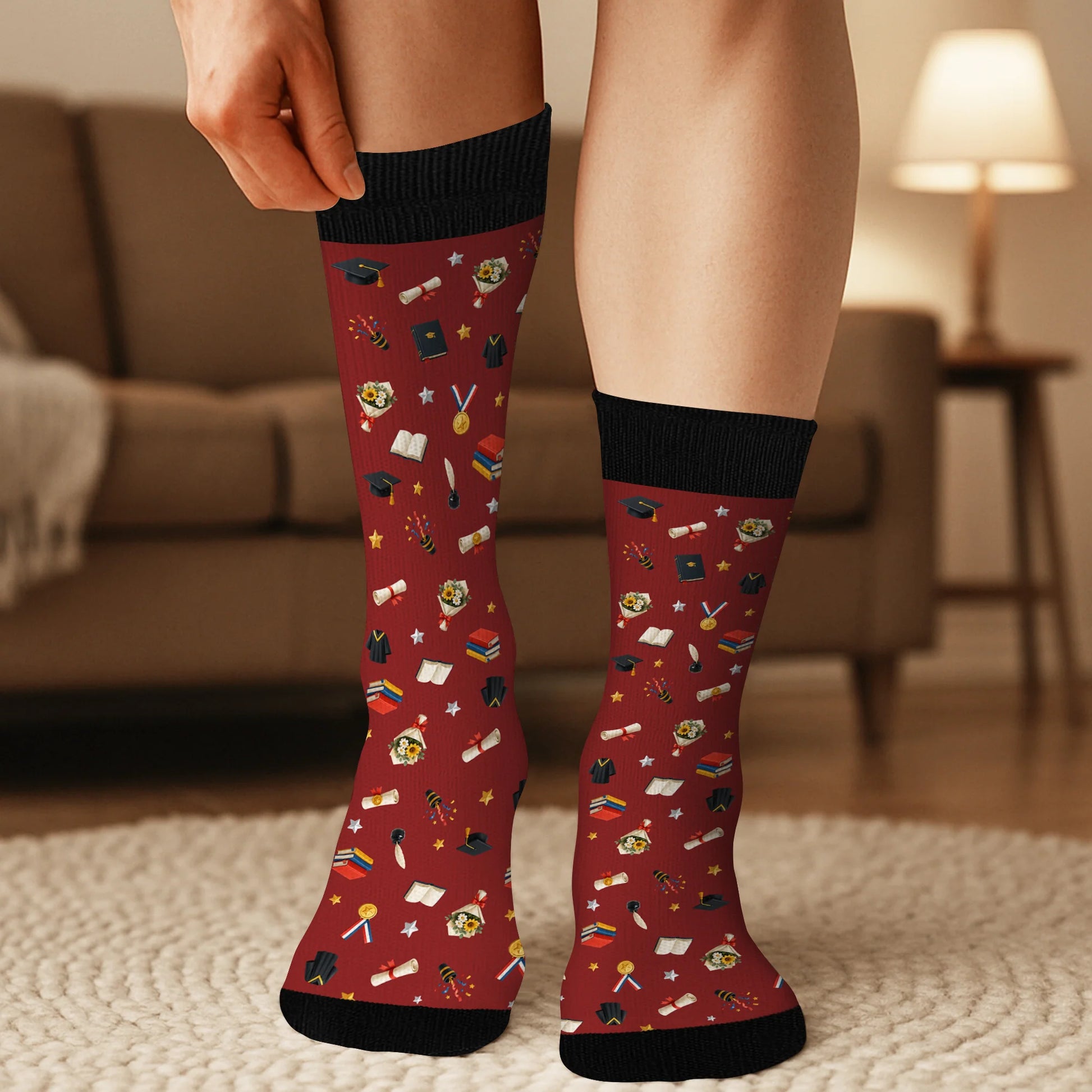 If You Can Read This I Did It Socks - Personalized Graduation Gift Socks for Him or Her