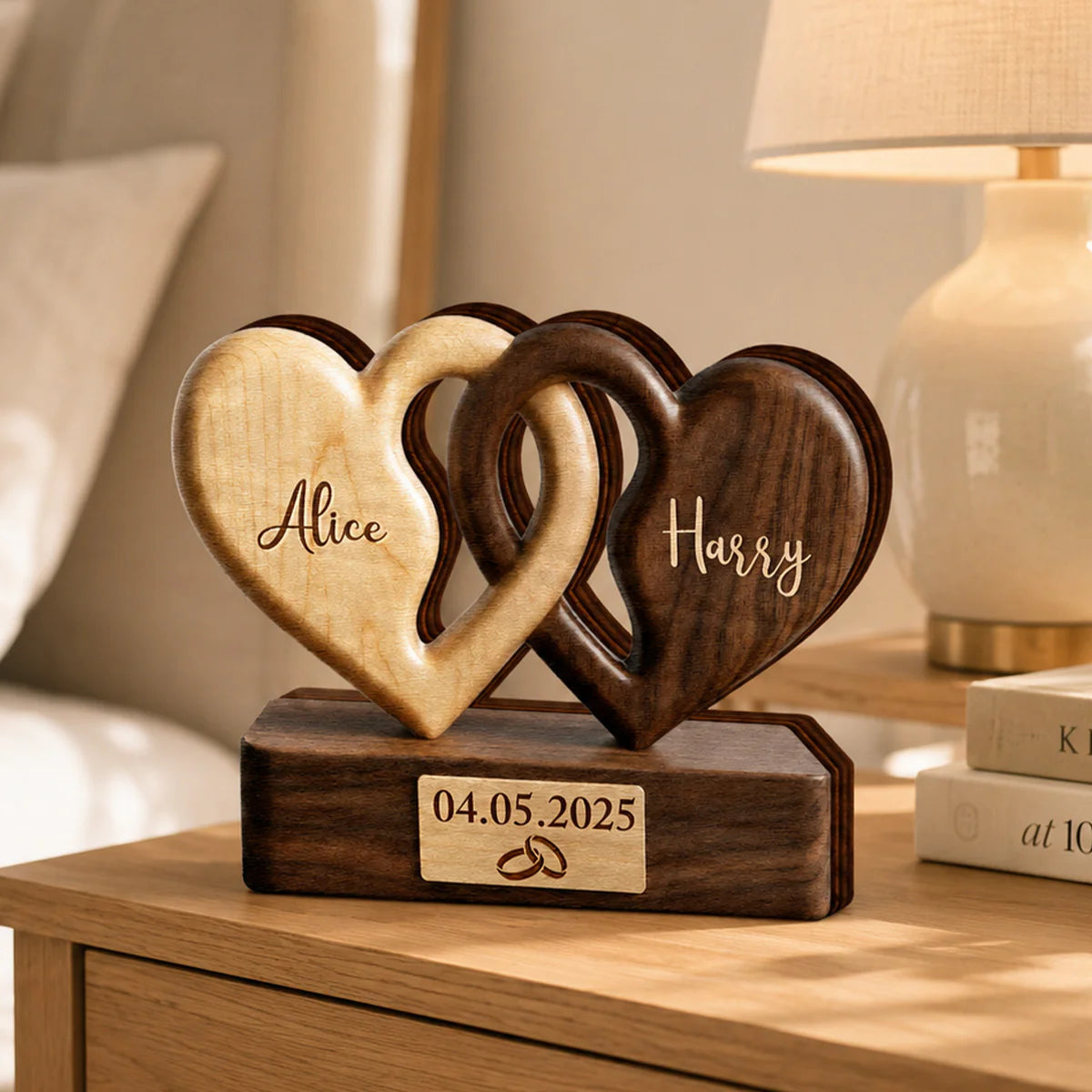 Custom Couple Anniversary Plaque for Wife with personalized design details for meaningful gifting image 6