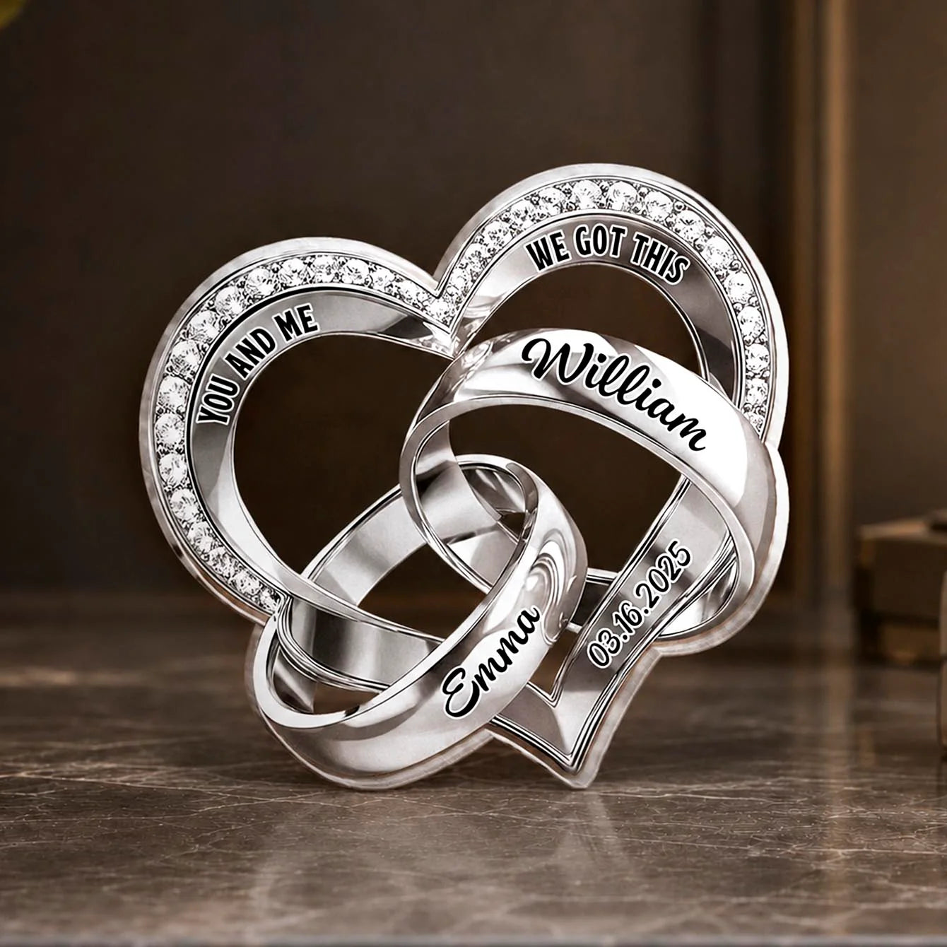 Custom Couple Anniversary Plaque for Wife with personalized design details for meaningful gifting