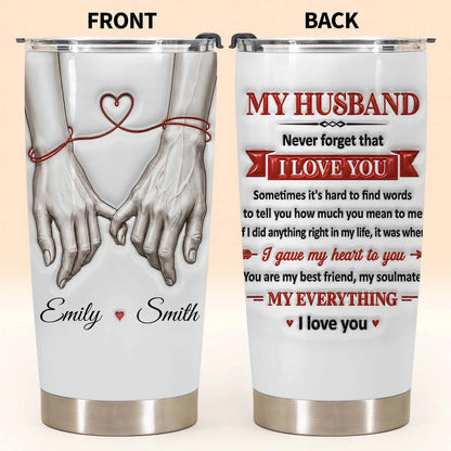 Custom Husband Tumbler for Husband with personalized design details for meaningful gifting image 8