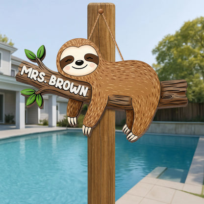 Wood Sign detail view for Teacher