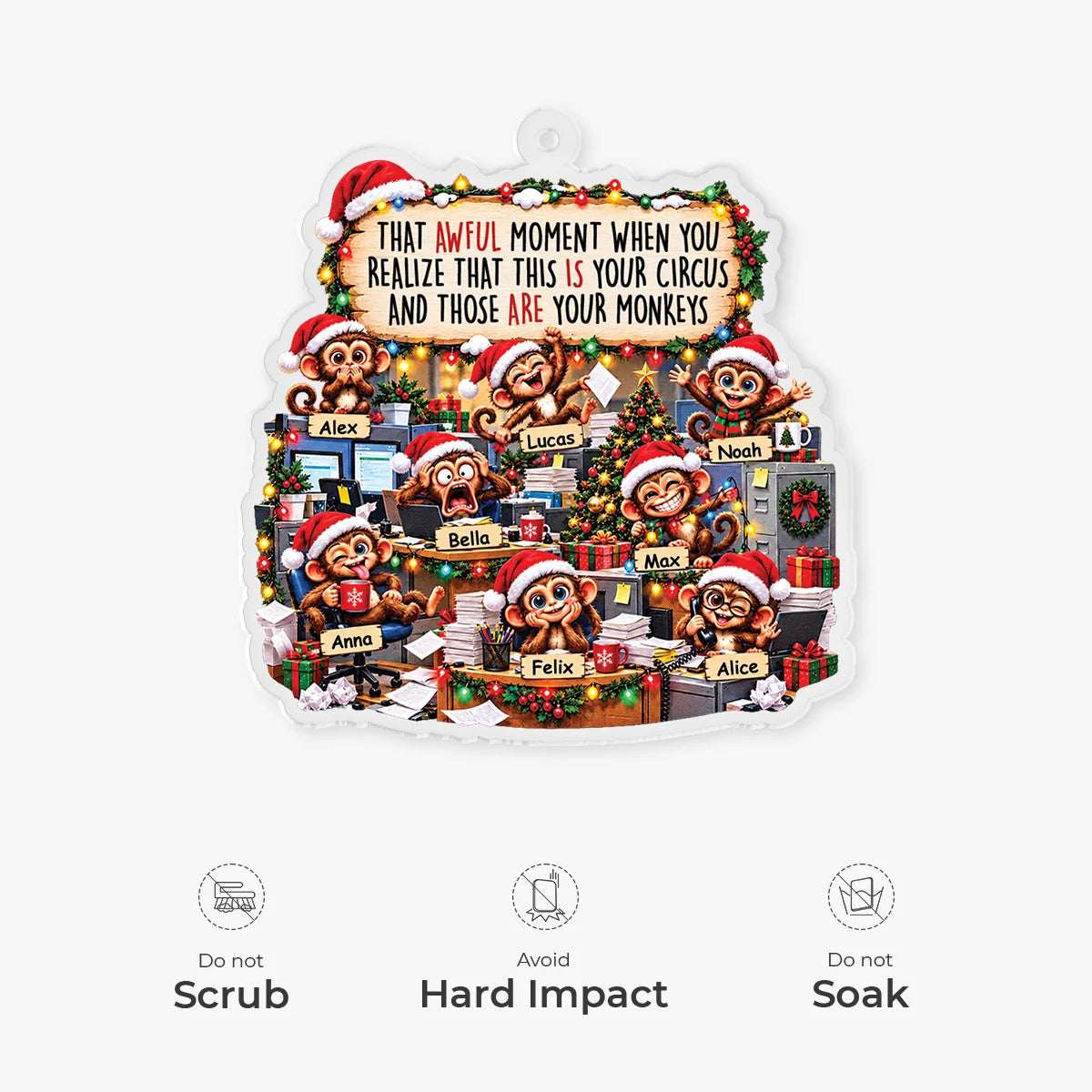 This Is Your Circus Personalized Acrylic Ornament - Funny Christmas Gift for Boss & Coworkers