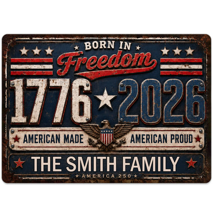 Custom Patriotic Metal Sign for Dad with personalized design details for meaningful gifting image 10