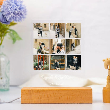 Custom Photo LED Night Light - Personalized Gift for Couples & Friends