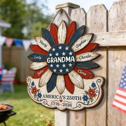 Wood Sign detail view for Grandma