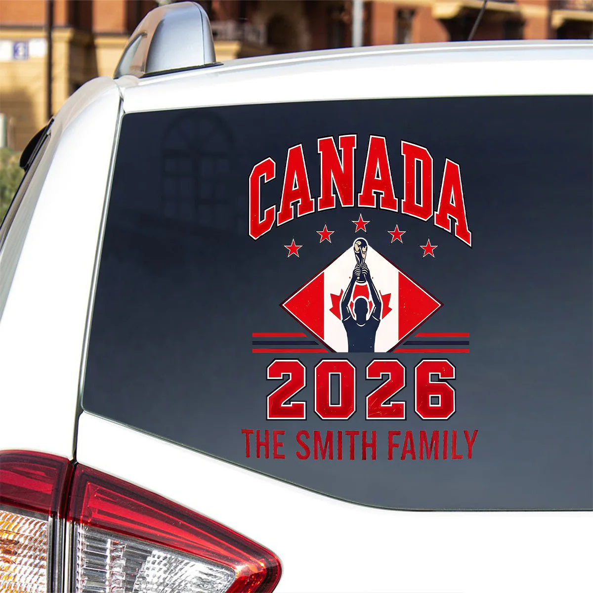 Custom 2026 World Cup Car Sticker for Dad with personalized design details for meaningful gifting image 6