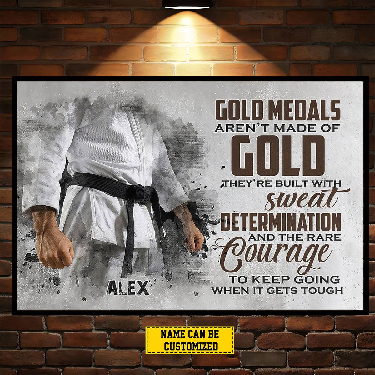 Custom Jiu Jitsu Canvas Print personalization view for Boyfriend
