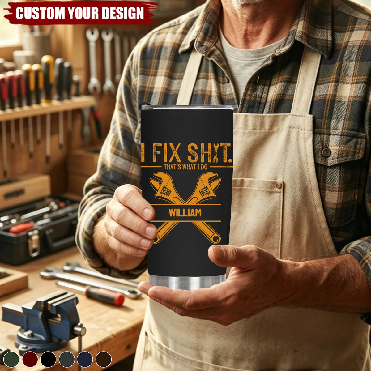 I Fix Stuff That's What I Do - Personalized Tumbler for Dad Husband Grandpa Custom Gift