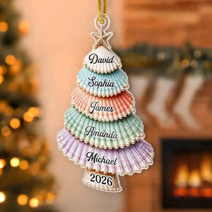 Custom Shell Acrylic Ornament - Personalized Christmas Birthday Gifts For Mom, Dad, Brother, Sister - Gathered With Grateful Hearts d65210f1-bf82-4fcd-8e6c-a4af46016720-banner-3.jpeg