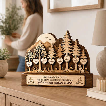 Custom Family Tree Wooden Plaque for Family with personalized design details for meaningful gifting image 7