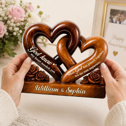 Personalized Christian Anniversary Plaque personalization view for Couples