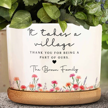 Personalized Ceramic Plant Pot for Teacher with personalized design details for meaningful gifting image 6