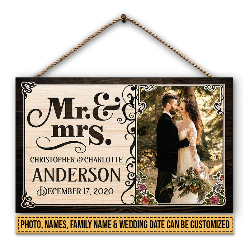 Wood Sign detail view for Couples