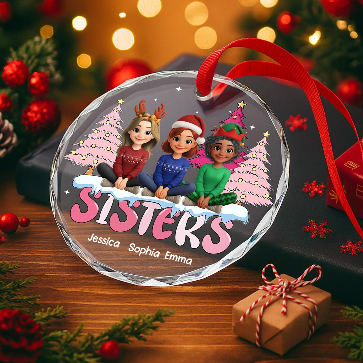 Celebrate Sisterhood With Festive Christmas Tree Design